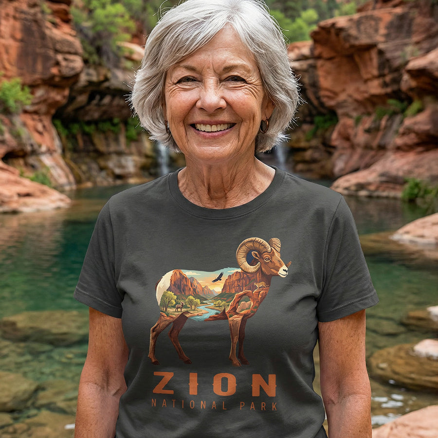 Zion – Bighorn Icons Mashup T-Shirt