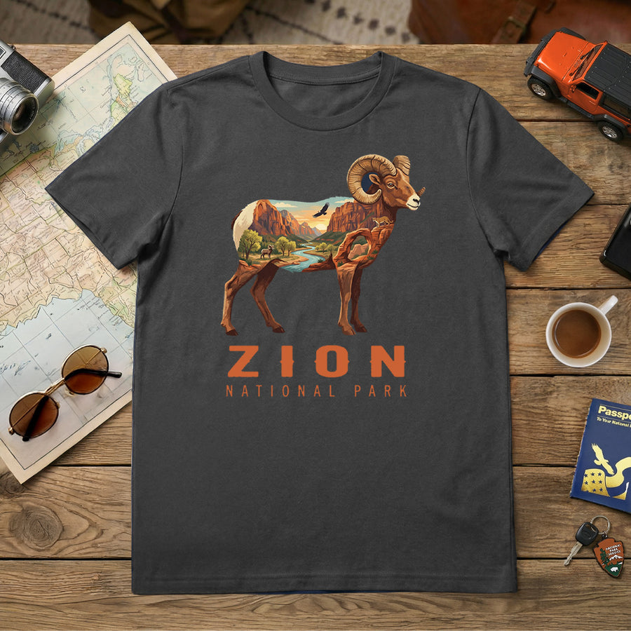Zion – Bighorn Icons Mashup T-Shirt