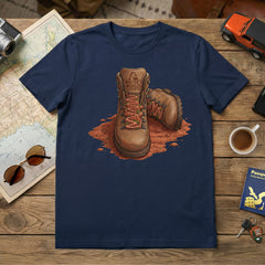 Zion National Park Walter's Wiggles Hiking Boot Navy T-Shirt